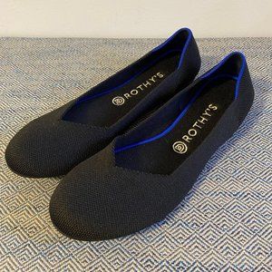 Rothy's Black Round Toe "The Flat" Size 10